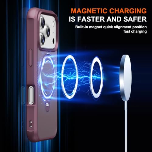 Coque iPhone 15 Pro Max violette de qualité supérieure à bague - 5