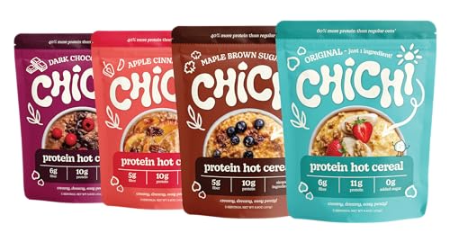 High Protein Hot Cereal Made with Chickpeas (Variety 4 Pack)
