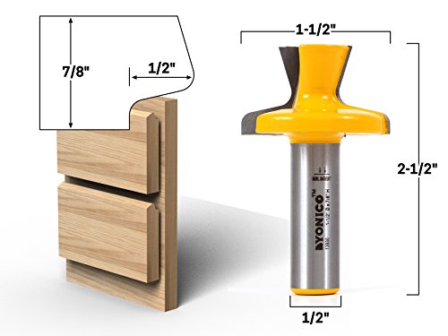 Yonico 13930 7/8-Inch Cabinet Door Lip Router Bit 1/2-Inch Shank