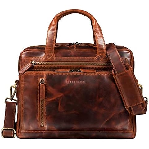 STILORD 'Avery' Bolsa de Trabajo Piel Damas Hombres Bolsa de Hombro Vintage Maletín Business 13.3' Funda para portátil para MacBook Cuero Cover
