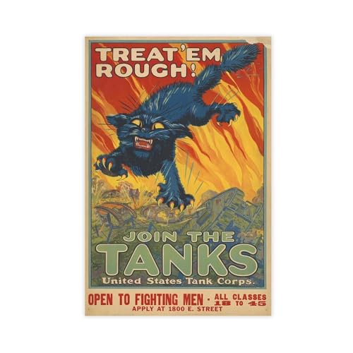 Impression sur toile Treat Em Rough décoration murale 30x45 cm