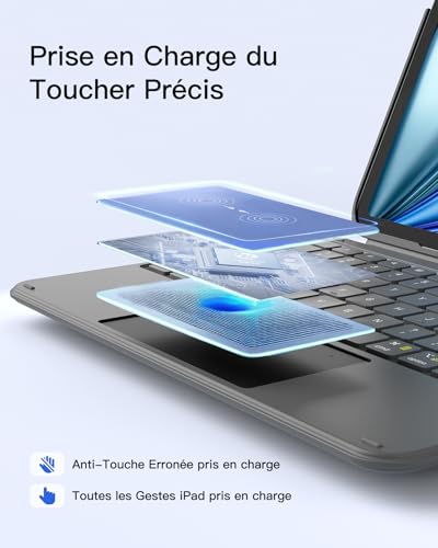 Inateck Coque Clavier iPad A16/10e Gén, Ultra-légère 450g – vue 7