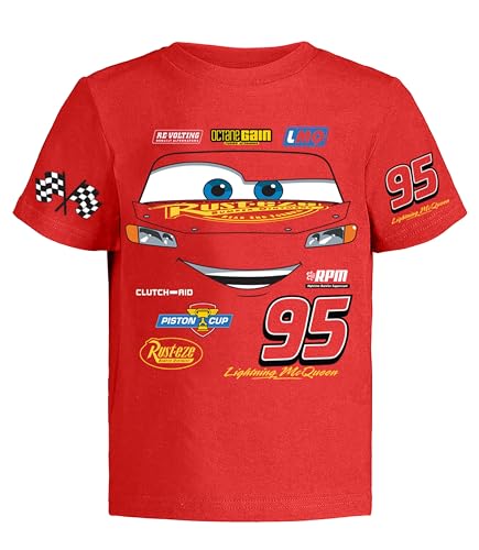 Disney Cars Lightning McQueen Pixar Graphic T-Shirt (Sets) Tow Mater Doc Cruz Finn Outfit Tee Toddlers Birthday Kids Clothes2