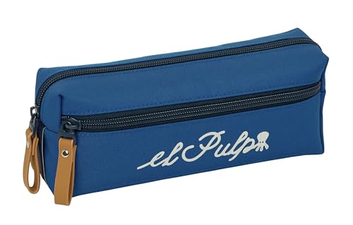 Trousse triple petite EL PULPO scolaire enfant 22x6cm