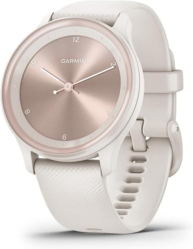 Image of Garmin vivomove Sport, Hybrid Smartwatch, Health and Wellness Features, Touchscreen, White