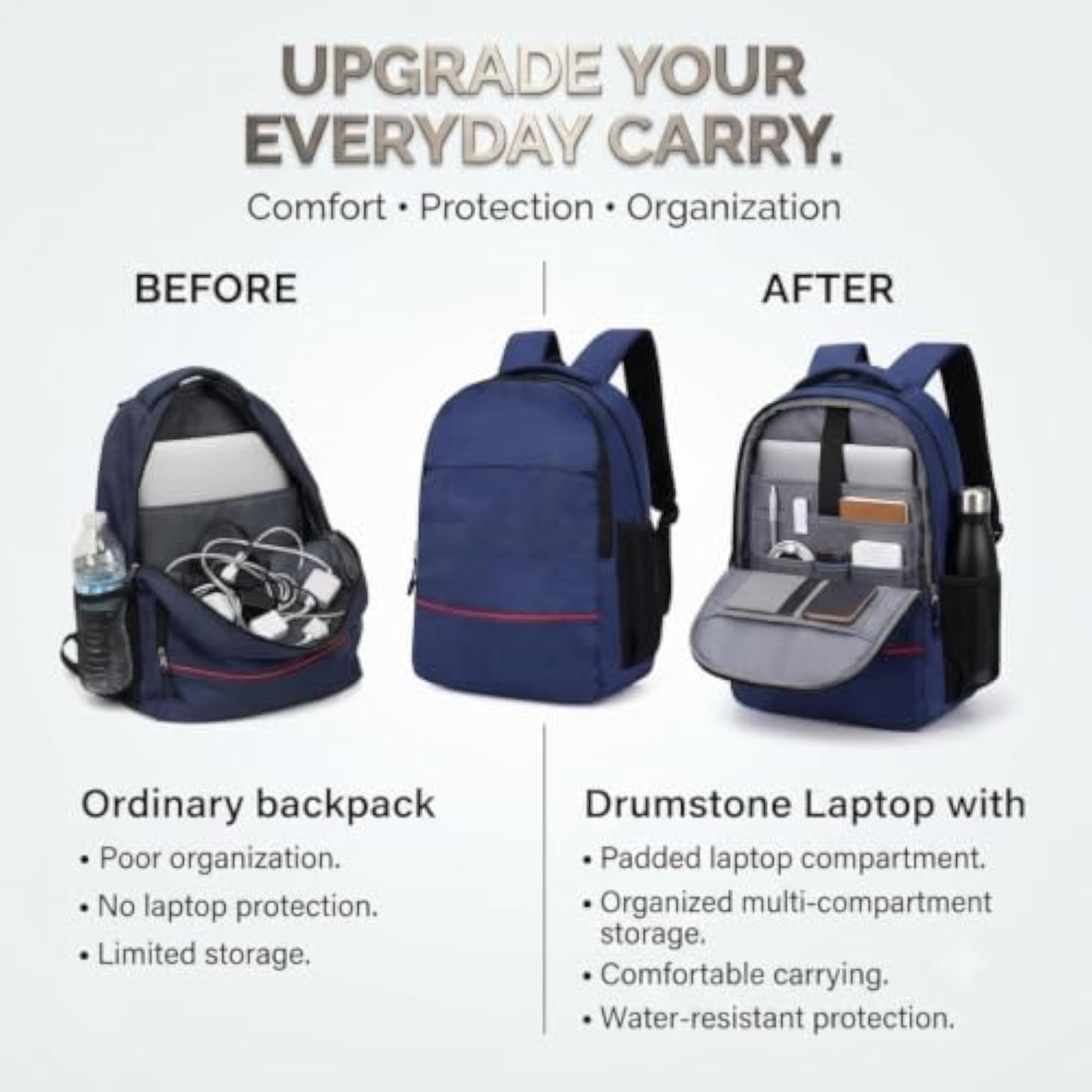 Water Resistant College Bag with Padded Laptop Compartment