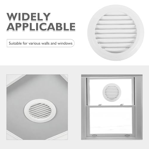 Rejilla de ventilación redonda de ABS 184 mm con malla integrada 4