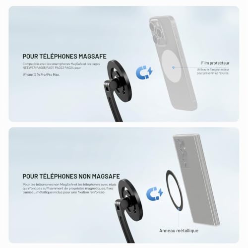 Neewer support de cou magnétique avec fixation rapide pour caméra Insta360 - 3