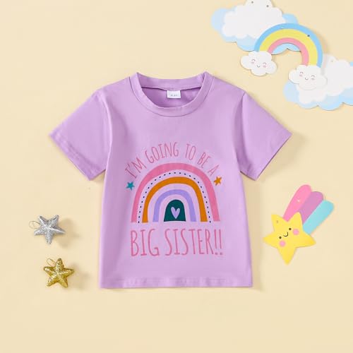 Little Girl Shirts I'm Going to be A Big Sister Tee Shirt Summer Short Sleeve Clothes2