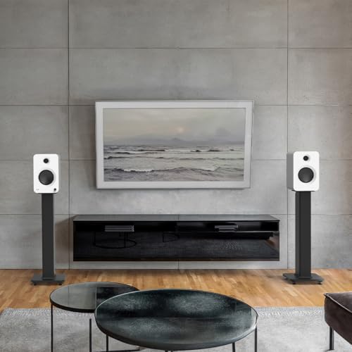 Image of Kanto REN 200W Powered Speaker System with HDMI ARC Input for TV & Home Theater | USB-C and Bluetooth 5.3 | High /Low Pass Filter | Pair | Matte White