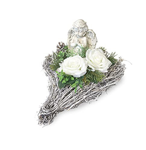 Passion MaDe Grabgesteck Grabschmuck Grabaufleger Herz Grab Friedhof...