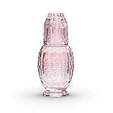 American Atelier Vintage Night Carafe - 2 PIECES, Luxury Display for All Occasions - Pink