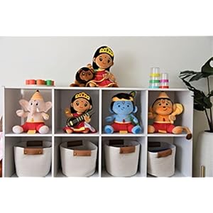 MODI TOYS The Medium Bundle – 5 Medium Durga Devi, Saraswati Devi, Baby Ganesh, Baby Hanuman and Baby Krishna Hindu…