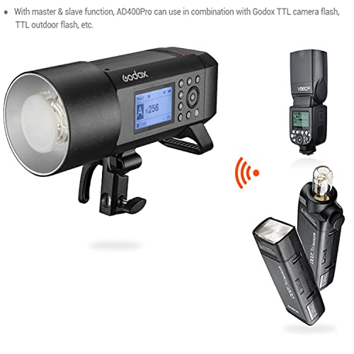 Ficha técnica Godox AD400 Pro Godox AD400Pro Flash Exterieur Tout-en-Un Temps de Recyclage 001~1s 12 Flashs Continus en 116 de Puissance de Sortie Lampe de Modelisation LED 30 W 380 Pops Pleine Puissance - Fernando Cortés