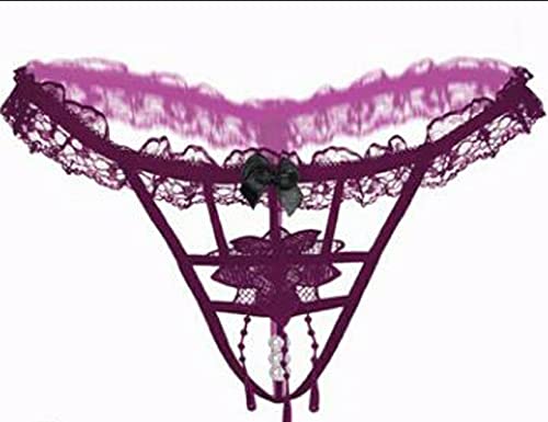Kit 5 Calcinha Sexy Rendas Com Abertura Frontal Violeta…