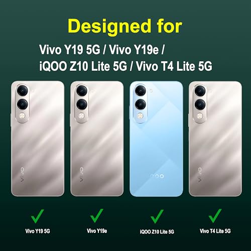 Image of amazon basics Back Case Cover for Vivo Y19 5G | Compatible for Vivo Y19 5G Back Cover | Liquid Silicon Magic Case with Camera Protection | Dark Green