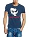 Price comparison product image Coole-Fun-T-Shirts Men's T-Shirt with Why So Serious  and Joker Logo Blue Stoneblue Size:Large