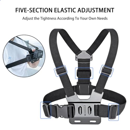Ogetok Adjustable Mobile Phone Chest Strap Harness Mount, Cell Phone Chest Strap Clip Holder for iPhone, GoPro Hero, AKASO, DJI Osmo Action Cameras by Ogetok - Used condition - Image 6