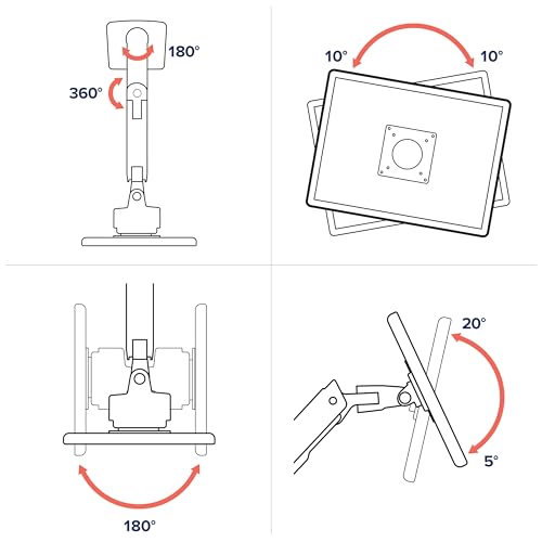 Image of Ergotron - HX VHD Premium Heavy Duty Gaming Monitor Arm, Single Monitor Desk Mount - for 1000R Curved Ultrawide Monitors Up to 57 Inches, 9-14 Inches Depth, VESA 75x75mm or 100x100mm - White