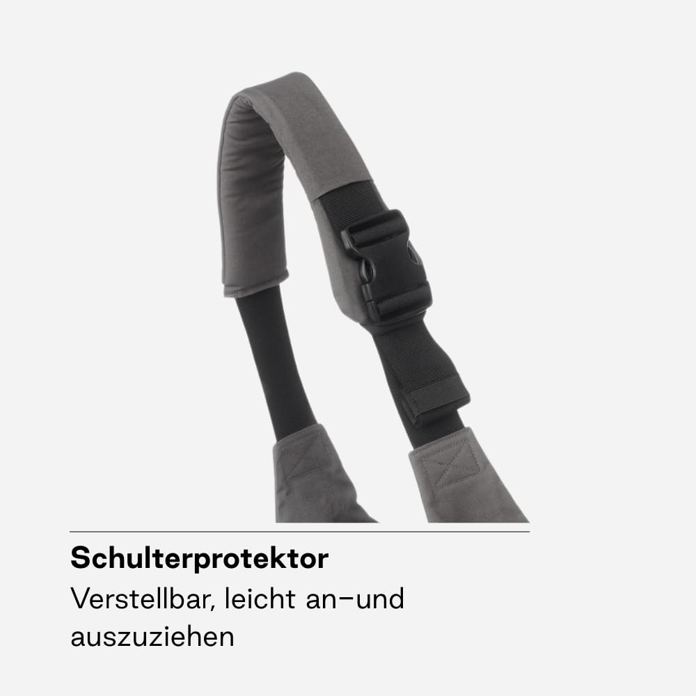 Jané Catch Baby Tragetuch Hüfte, Seitliches Tragen, Verstellbar, Ergonomisch und Rutschfest, 100% Baumwolle, 9-48 Monate, Grau