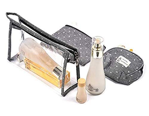 Image of Handcuffs Make Up Pouches Set of 3 | Cosmetic Bags | Toiletry Pouch | Makeup Organiser | Vanity Case | Jewellery Bag | Travel | Daily Use | Cases (Grey)
