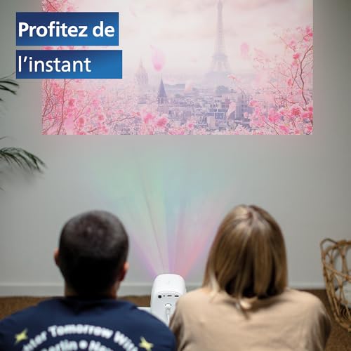 Philips, Neopix 130, Vidéoprojecteur Home cinéma, Correction d'image avancée, Full HD 720p, Source Lumineuse LED avancée, Mode Miroir Wi-FI, Son Stéréo, Système d'exploitation connecté, Blanc (Blanc)