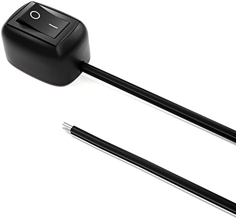 Jtron Car DIY Switches Water Drop Shape Push Button Switches Off/ON DC 12V AC 250V/6A 125V/10A 12v Surface Mount Switch for Fog Lights,DRL,LED Light Bar,etc(Cable:19.6"in)