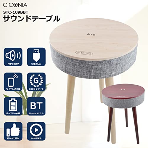 Amazon.co.jp: CICONIA サウンドテーブル STC-109BBT (ホワイトウッド