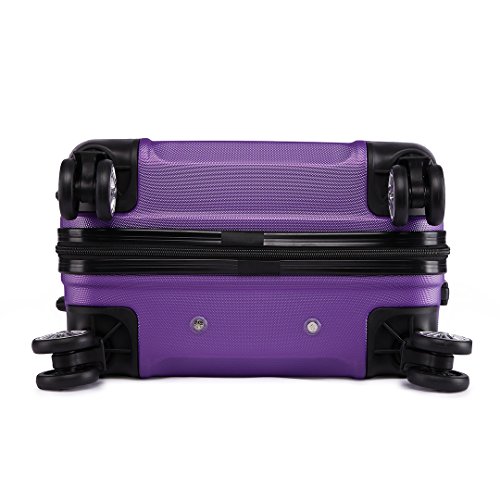 Kono Cabin Koffer 20" Harde Schaal Licht Gewicht ABS Handbagage 4 Wiel Spinner 360 Graden Reizen Trolley Koffer Paars - Afbeelding 8