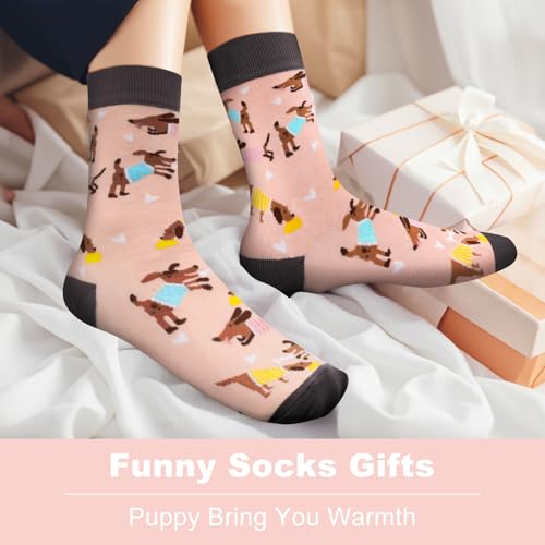 Lustige Socken für Frauen Mama Teenager Mädchen Oma Freundin Sie–'I Can't Get Up Right Now The Dog Is On My Lap-Niedliche Verrückt Flippig Niedlich Valentinstag Muttertag Weihnachtsstrumpf Geschenke