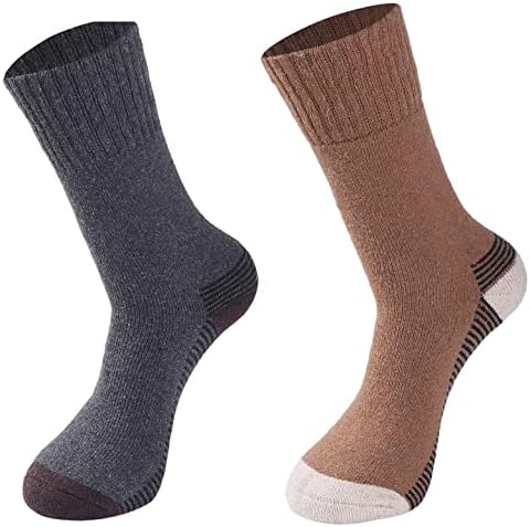 CHAAL® Men's Merino Wool thick Heavy-Duty socks for winter soft cosy warm comfortable breathable outdoor walking hiking trekking sports thermal crew sock 2.4 TOG UK Size 6-11