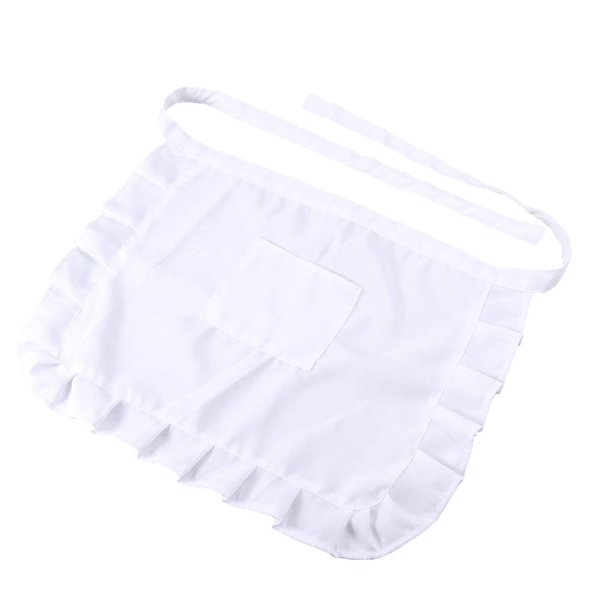 LIFKOME Delantal De Cintura Corta Con Bolsillos Delantal De Sirvienta Para Mujer es Para Asar Medio Unisex Traje es Con Bolsillos Disfraces