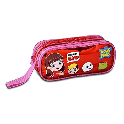 Kit Escolar Clio Style Mochila de Rodinhas + Lancheira + Estojo Gi Aventureira Gi3260kt - Vermelho -