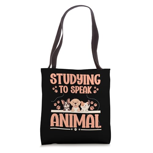 Future Vet Veterinary Student Studying To Speak Animal Tote Bag miniatura 1