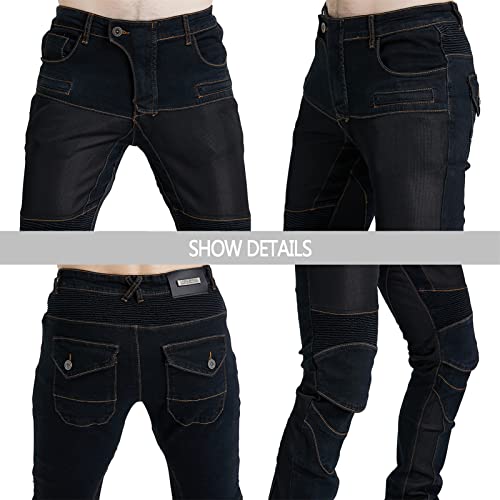 Jeans de moto élégants en denim respirant pour rouler en ville et sur route toute l'année