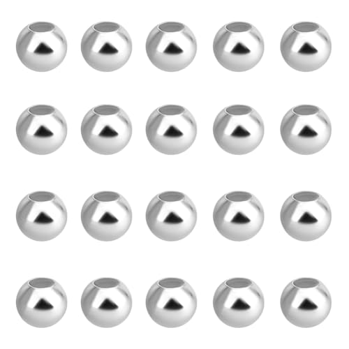 Image of PH PandaHall 1830pcs 925 Sterling Silver Plated Round Beads, 2mm Belly Waist Bead Metal Seed Beads Seamless Ball Bead for Necklace Belly Chain Earring Layered Bracelet Jewellery Making