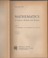 Mathematics Its Content Methods & Meaning Volume 2 B01G4AM57A Book Cover