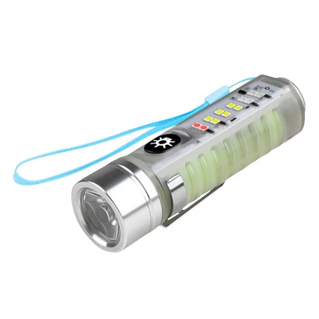 Linist Transparent Flashlight with Clip Magnet - Four Light Source Strong Light Mini Torch Light (B0CGLV6DD6) Amazon Price History, Amazon Price Tracker
