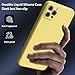 YSLBWLE for Samsung Galaxy S21 Ultra Case, Thin Liquid Silicone Case,Shockproof,Slim Thin Phone Case for Galaxy S21 Ultra,Full Body Screen Camera Protective Cover-Yellow 2-sam s21u-11