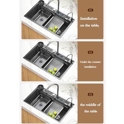Fregadero de acero inoxidable para cocina de chalet y apartamentos 4