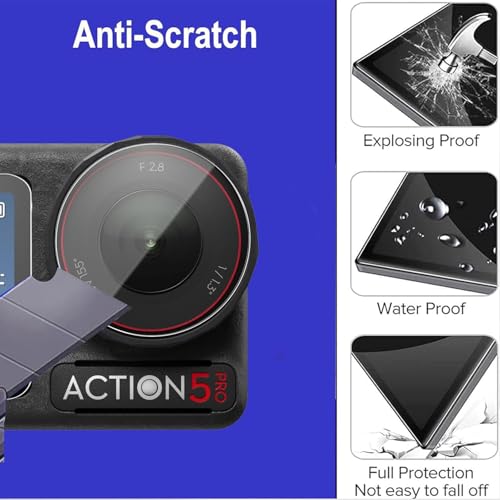 Image of M.G.R.J Tempered Glass Screen Protector for DJI Osmo Action 5 Pro Action Camera (Rel. 2024)