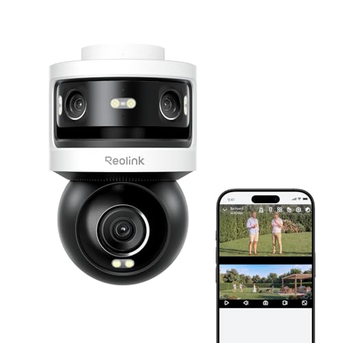 REOLINK Triple-Lens PoE Security Camera Outdoor, 10MP 180° Panoramic & 4K PT with Auto Tracking, AI...