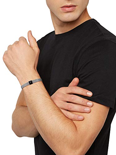 Breil, Collezione Black Diamond, Bracciale Uomo in Acciaio Colorato,...