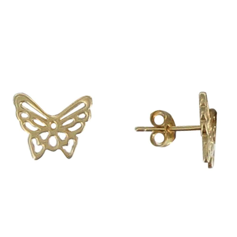 LES POULETTES BIJOUX - Orecchini Pendenti A Farfalla In Oro Placcato - Primavera - Regalo In Cofanetto - 2