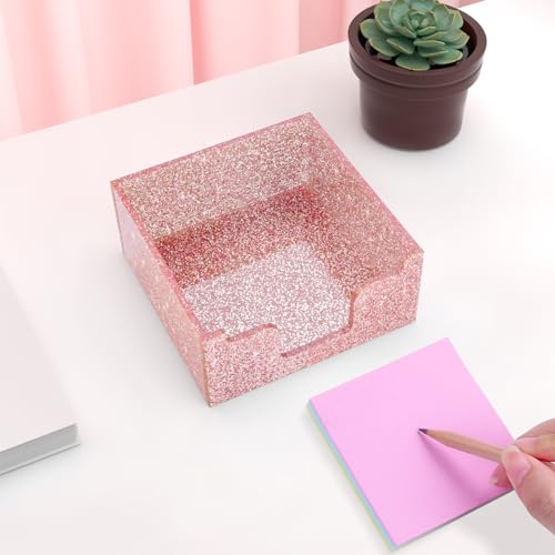 Distributeur de notes adhésives chic or rose, idée cadeau bureau