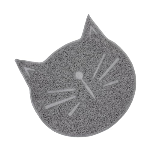 GANAZONO 1 Pieza Alfombrilla Antideslizante para Gatos Forma de Cara de Gato Accesorio de para Mascotas para Alimentación y Cuidado Sanitario Material y de Limpiar