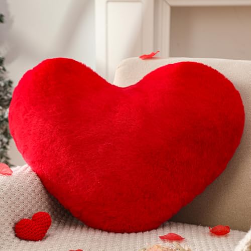 YRXRUS Christmas Heart Pillows, Love Heart Shaped...
