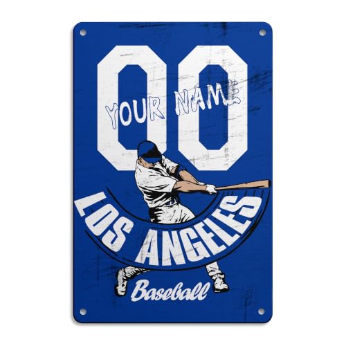 Image of ANTKING Los Angeles Metal Sign Custom Sign Decor for Men Youth Boy Gifts