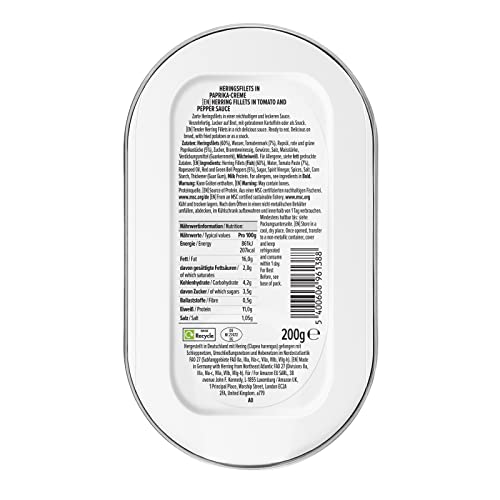 by Amazon MSC Heringsfilets in Tomaten Paprika Crème, 200g (1er-Pack)