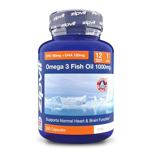 Omega 3 Fish Oil 1000mg, 360 Softgel Capsules